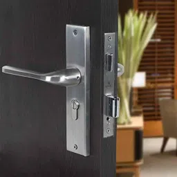 Voltizi 8 inch Stainless Steel Matt Finish Cylindrical Plate Both Side Key Mortise Door Lock Handle Set with 3 Computer Keys, Bullet-BSK-image-87
