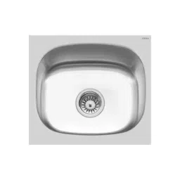 Cera Drew Lite 18x16 inch Stainless Steel Single Bowl Kitchen Sink, Matt Finish, Top Mount, 0.8 mm Thick, Grade: 202, B4621105-image-67