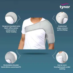 Tynor Neoprene Shoulder Support, Size: Universal image 3