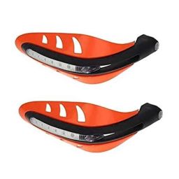 AOW Motorcycle Handguards with Led Light for 7/8 inch Grips - 300 * 140 * 110mm (Orange) for Yamaha SZ-35