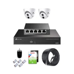 TP-Link VIGI C440I 4MP Indoor Network IP Combo Kit with 4 Channel NVR, 2 Cameras, 5 Port POE Switch, 2TB HDD, D-LINK 100M LAN Cable &a; Connectors-picture-4