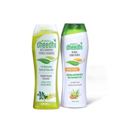 Dhathri Dheedhi 200ml Dandruff Treatment Ayurvedic Herbal Shampoo &a; Conditioner Combo for Dry Frizzy Hair, ADSC600-18