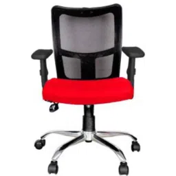 Rajpura Brio Medium Back Black &a; Red Adjustable Arms Revolving Office Executive Chair, RSE302-Black &a; Red-image-73