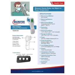 Microtek TG8818C Multi Function Non-Contact Digital Infrared Thermometer image 4