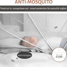 turtlegrip Nylon Infants Washable Portable Baby Mosquito Net|Anti-Bug Crib Net Foldable Bottomless Baby Crib Net Mosquito Net image 4