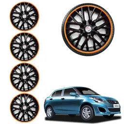 Auto Pearl 4 Pcs 14 inch ABS Phoenix Black &a; Orange Car Wheel Cover Set for Maruti Suzuki Dzire Typ2-picture-47