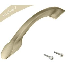 Aquieen 96mm Brass Antique Wardrobe Cabinet Pull Handle, KL-707-96 (Pack of 2)-picture-12