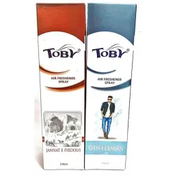 Toby 2 Pcs 270ml Jannat E Firdous &a; Gentlemen Long Lasting Fragrance Air Freshener Spray Set-image-16