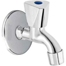 Zesta Jazz Stainless Steel Chrome Finish Silver Bib Cock with Flange, Size: Standard-picture-29