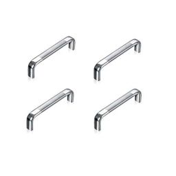 Implemental 4 inch Silver Stainless Steel D Shape Drawer Handle (Pack of 4)-image-1