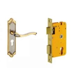 Dorset HL Series Venizia 8 inch Stainless Steel Silver Gold Finish Door Handle Lock Set with-image-75