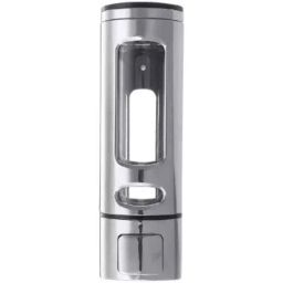 Fastgear 400ml ABS Chrome Finish Silver Wall Mounted Cylindrical Soap Dispenser-picture-18