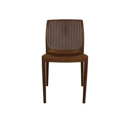 Diya Beeta Brown Solid Back Plastic Chair without Arm-11
