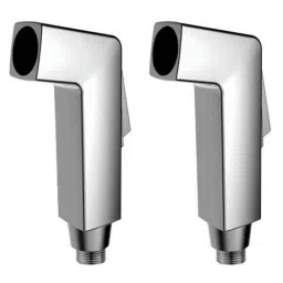Drizzle Cubix 2 Pcs Plastic Chrome Finish Silver Health Faucet Head Set, AHFCUBIX2-picture-0