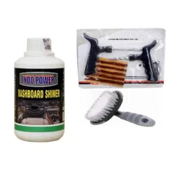Indopower Ff907 250ml Dashboard Shiner, Tubeless Smart Panchar &a; All Tyre Cleaning Brush Kit, AHh909-image-87