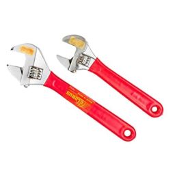 Globus 306 2 Pcs 8 &a; 10 inch Forged Steel Adjustable Wrench Set, GL-AWC-810-DIP-15