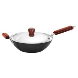 Hawkins Futura 3 Litre 27cm Nonstick Induction Friendly Flat Bottom Deep Stir Fry Wok with Lid, INW 30S (Pack of 3)-picture-2