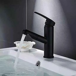 ZAP Lavish Stainless Steel Matte Black Bathroom Sink Faucet with Pull Out Sprayer-image-44