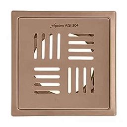 Aquieen Florin 6x6 inch Stainless Steel 304 Rose Gold Bathroom Floor Drain-image-26