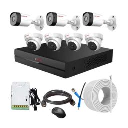 CP Plus 2.4MP Full HD Audio Indoor &a; Outdoor CCTV Combo Kit with 8Ch DVR, 4 Dome 3 Bullet Camera, 8Ch SMPS, 70m Copper Cable &a; Connectors-19
