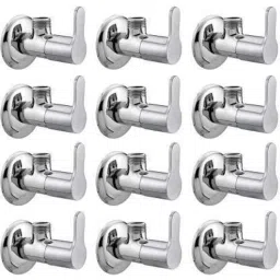 Spazio Flora Brass Disc Chrome Finish Angle Valve with Flange for Bathroom Tap (Pack of 12)-picture-42