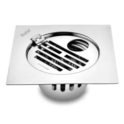 Ruhe Classic 6x6 inch Stainless Steel 304 Square Flat Cut Floor Drain with Hinge, Hole &a; Cockroach Trap, 16-0307-36-picture-40