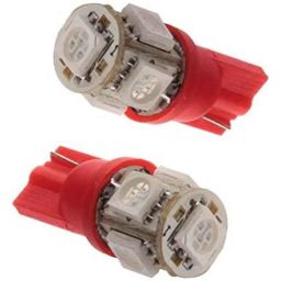 AOW 5 SMD (RED) LED Parking Bulb Pilot Light/License Plate car Lights for Skoda Fabia (PAIR/DC-12V)-34