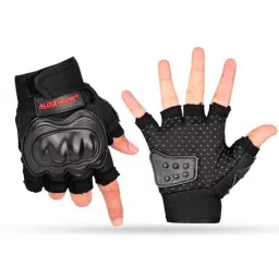 AllExtreme Probiker EXO2GV33 Black Anti-Skid &a; Breathable Half Finger Bike Riding Gloves for Motorcycle Cycling Climbing Mountaineering Hiking, Size: 2XL-6