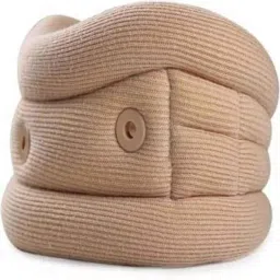 Kudize Cotton Cervical Collar Firm Density Beige Neck Support, Size: M-21