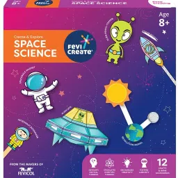 Space Science Kit, DIY Art & Craft Set, Includes Space Themed Activities & Game-7