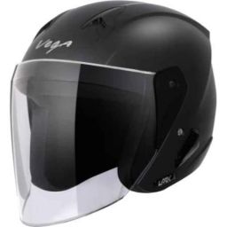 Vega Lark Dull Black Open Face Motorbike Helmet, Size (L, 580 mm)-picture-18