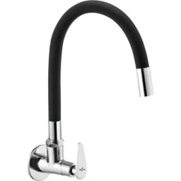 Neelkund Pan Brass Black Chrome Finish Flexible Sink Tap with 360 deg Swivel Spout for Kitchen &a; Wash Basin-36