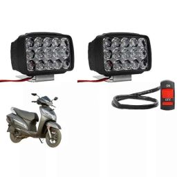Cartronics 15 LED 2 Pcs Fog Light Set with On/Off Switch for Honda Activa 125 BS6-picture-10