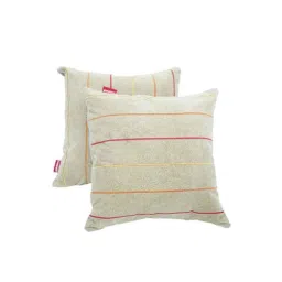 Elegant Comfy 29x29x13cm Beige Cushion Pillow, CU06 (Pack of 2)-image-73