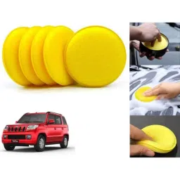 Auto Pearl Polyurethane Beige Washing &a; Waxing Polish Foam Sponge for TUV 300 (Pack of 5)-picture-47