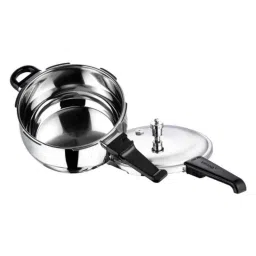 Vinod Splendid Plus 3.5 Litre 18/8 Stainless Steel Induction Friendly Pressure Cooker with Steam Grid, PR35SPHL (Pack of 5) image 2