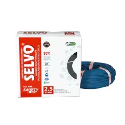 Selvo 2.5 Sqmm Blue PVC Insulated Multistrand Flame Retardant Copper Cable, SELCAB25B, Length: 90 m-image-15