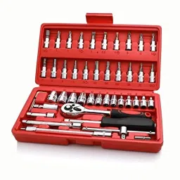 46 in 1 Hand Tool Kit For Home and Professional Use Tool Box with Tray-27