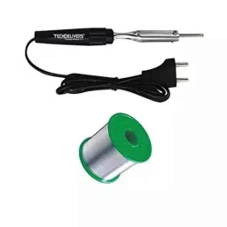 Techdelivers 10W Bakelite Handle Solder Iron with 5m Solder Wire Reel, 1114Z3O3KI0-picture-1