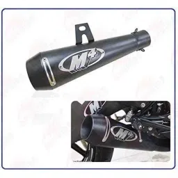RA Accessories Black M4 with Mesh Silencer Exhaust for Mahindra Centuro N1-picture-15