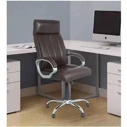 Mezonite High Back Cushioned Brown Executive Chair, KI615 (Pack of 2)-image-61