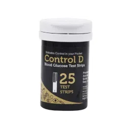 Control D 25 Pcs Black Glucometer Test Strips Set for Control D Glucometer image 3