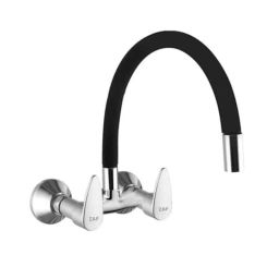 ZAP Brass Chrome Finish Sink Mixer with Flexible Silicon Swivel Spout-13