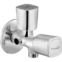 Prestige DIXY Brass Chrome Finish 2 Way Angle Cock with Wall Flange-image-17