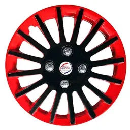 Auto Pearl 4 Pcs 13 inch ABS Black &a; Red Press Type Fitting Car Wheel Cover Set for Maruti Suzuki Versa-image-59