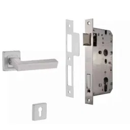 Dorset ML Series Nero Stainless Steel Door Handle Lock Set with Mortise Latch (Pack of 3)-picture-25