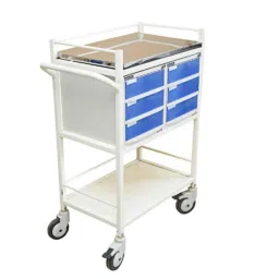 Smart Care HF31 Deluxe Mild Steel Epoxy Powder Coated &a; ABS Medicine Trolley-picture-4