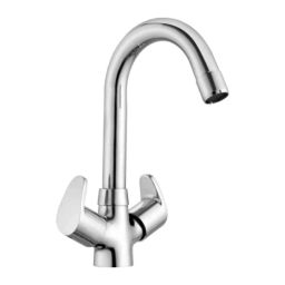 TROT Milan Brass Chrome Finish Table Top QT. Centre Hole Basin Mixer, MLN-15-image-67