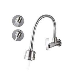 IRIS Brass Metal Chrome Finish Sink Flat Cock with Shower Dual Flow-12