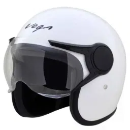 Vega Jet W/V DX ABS White Open Face Helmet, Size: Medium-picture-49